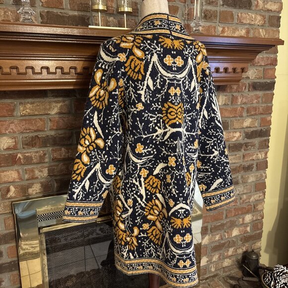 maxsport long cardigan Blue & Yellow Size Medium - Picture 3 of 6